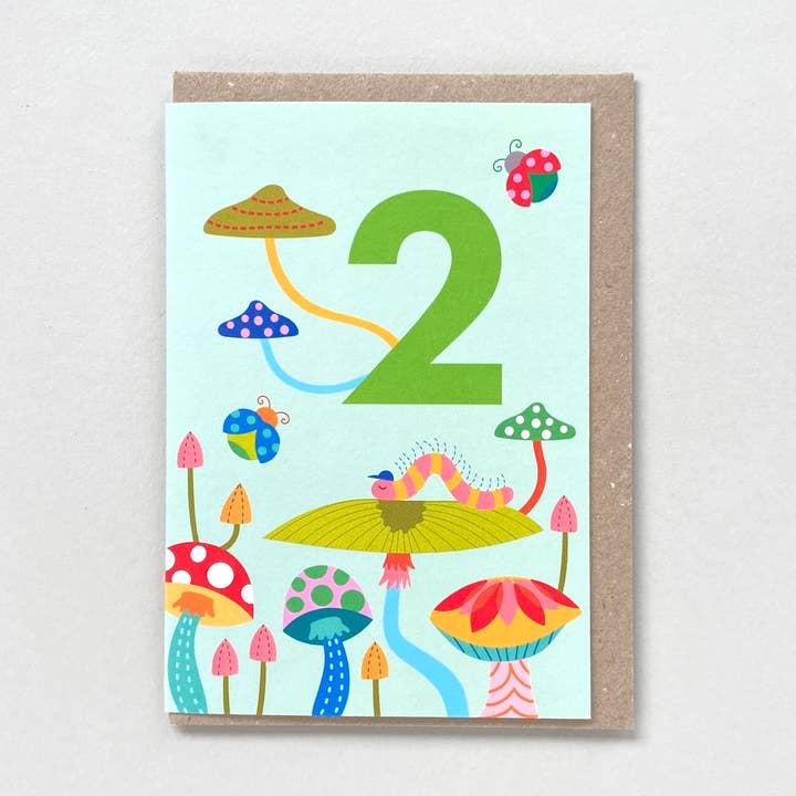 Carte de vœux pour 2e anniversaire, 2 ans pour la vente par Maggie Magoo Designs