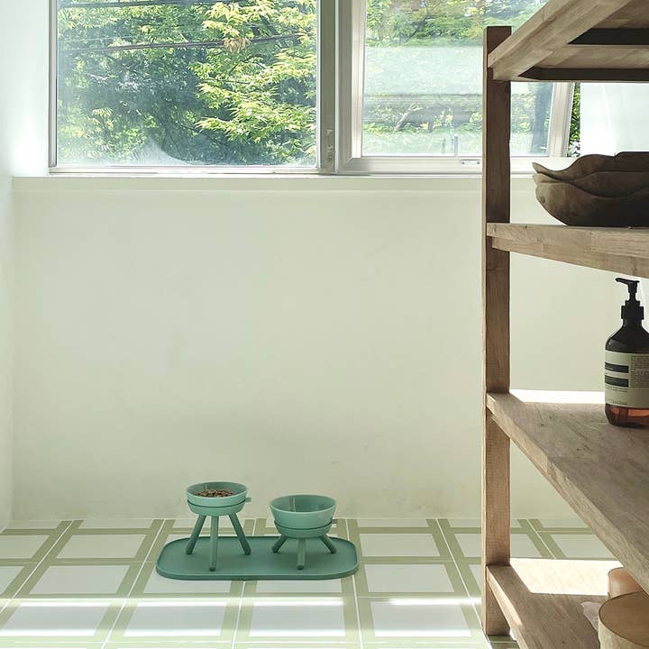 Pets So Good - Wholesale Pet Bowl - Cat/Dog - Oreo Elevated Pet Feeder Table . Jade Green . Short2