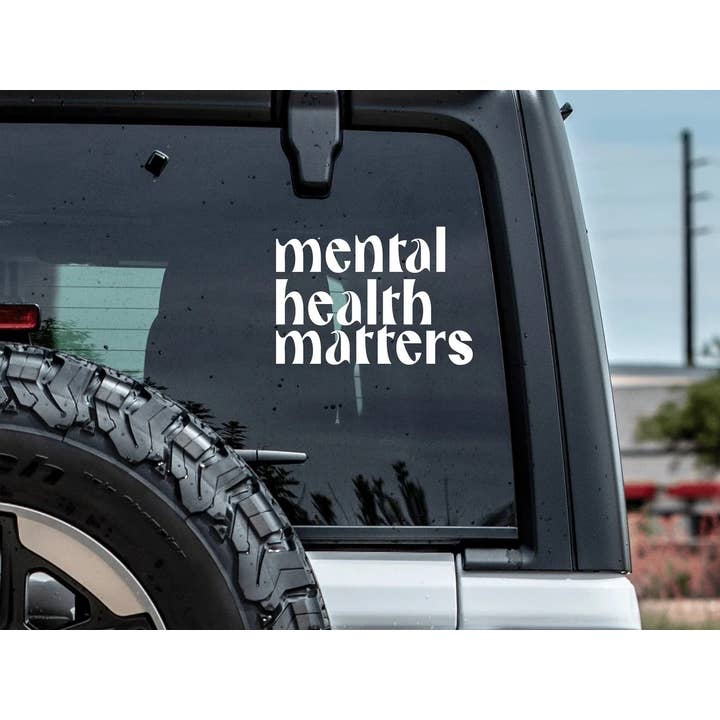 Mental Health Matters Vinyl Decal for wholesale by Golden Paper Goods