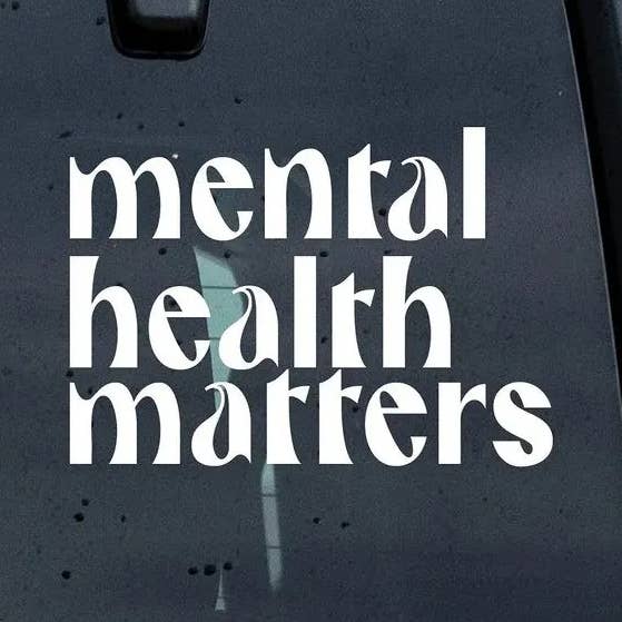Mental Health Matters Vinyl Decal for wholesale by Golden Paper Goods