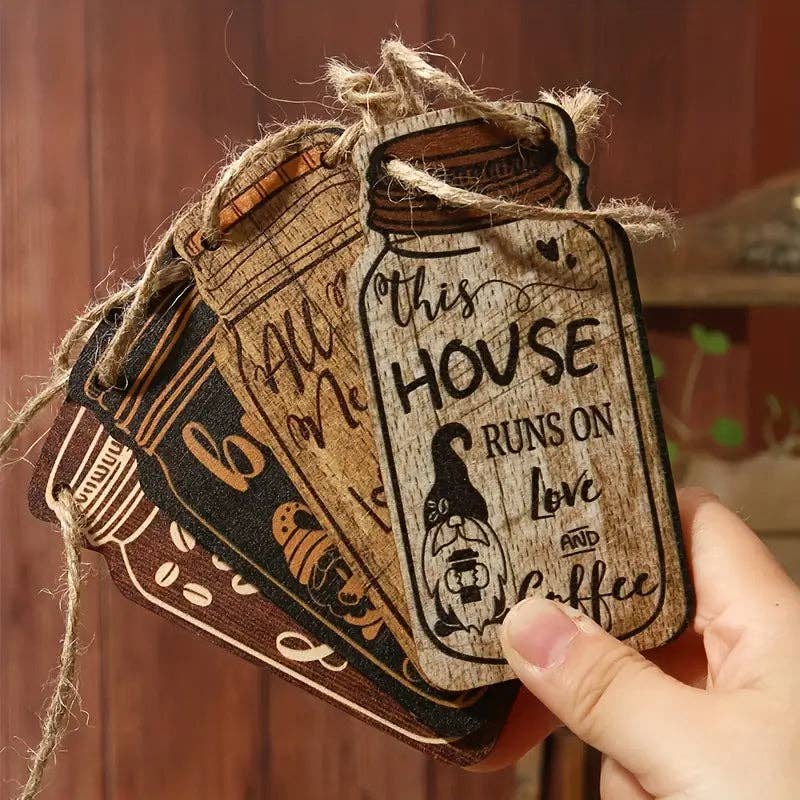 Huis Van Merken - Wholesale Sign - 4pcs Wooden Coffee Hanging Sign1