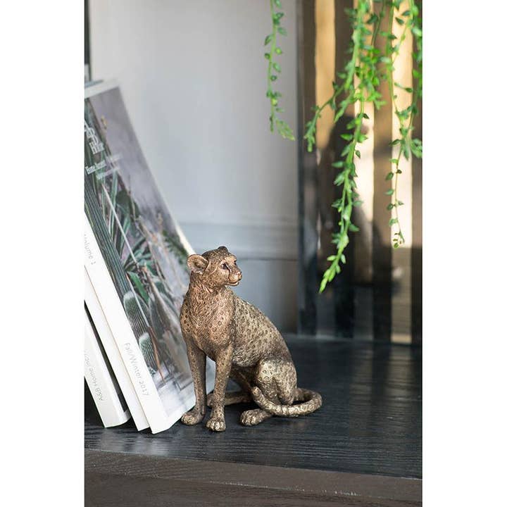 A&B Home Group Inc. - Wholesale Decoratief beeldje - Panter van koper, 15 cm1