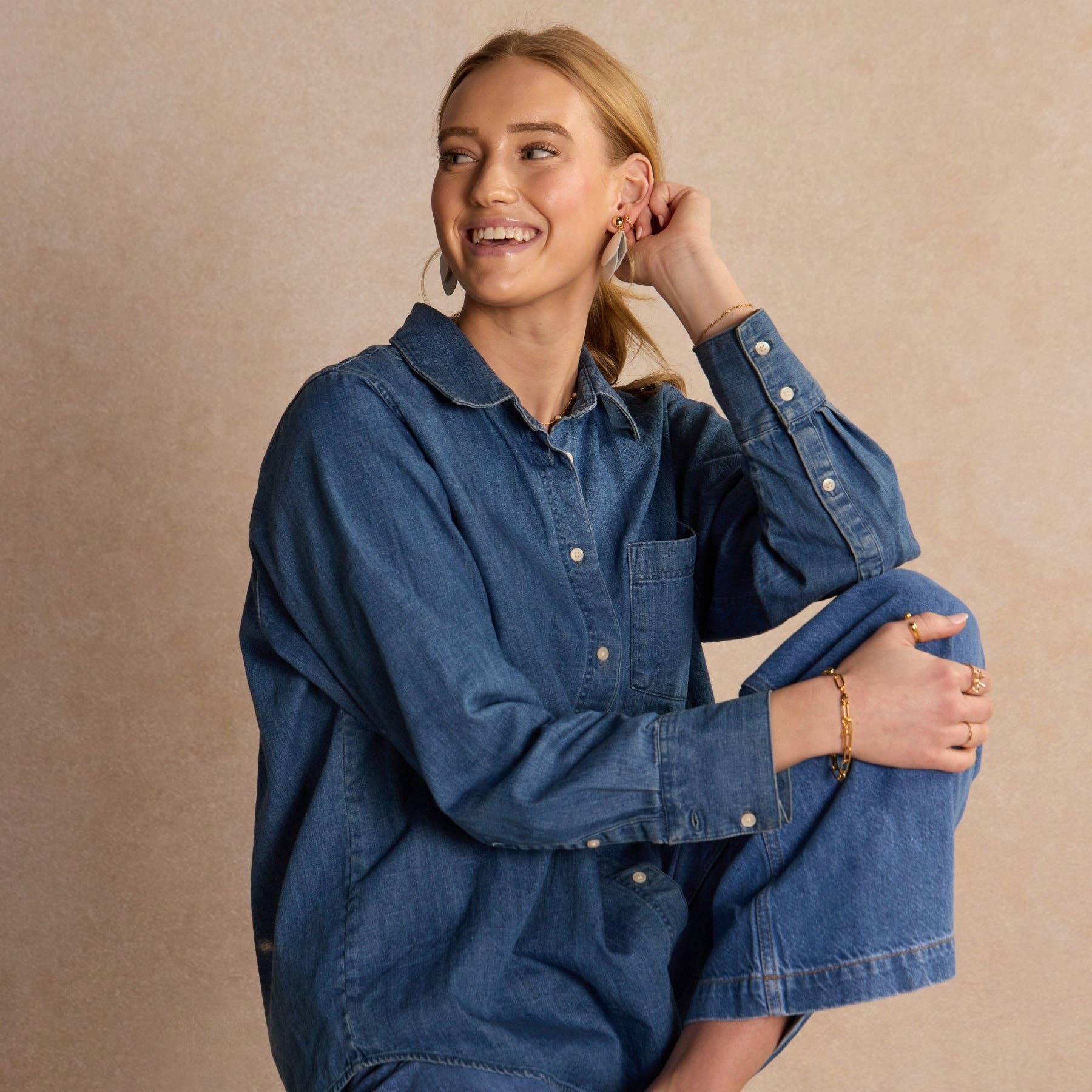 Nickel and Suede – Großhandel Ohrhänger – Creme Weston4