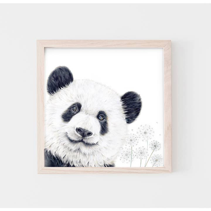 Fine Art Print: Panda "Bo" Pickaboo for wholesale by Popcorn Blue