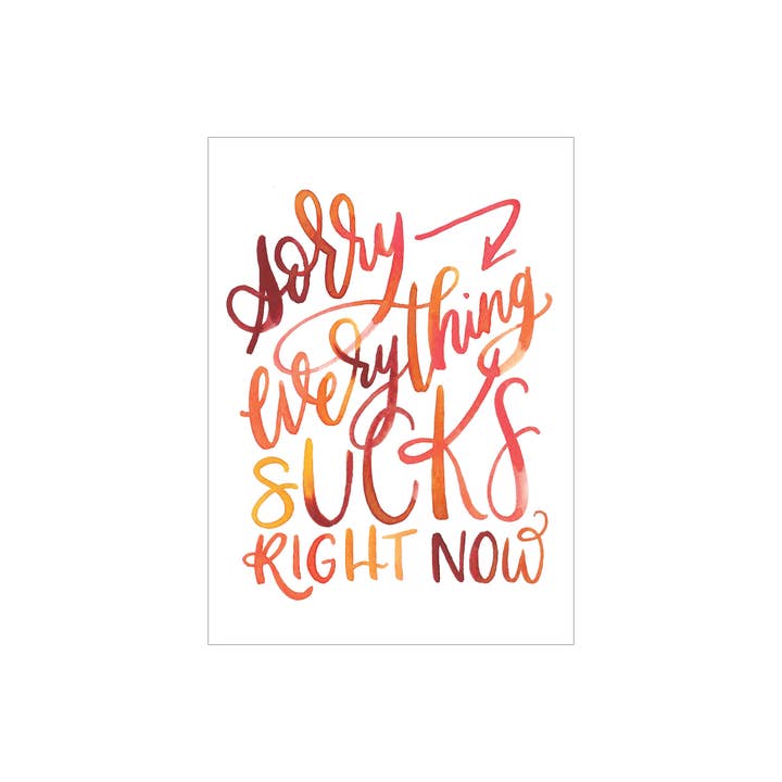 Sorry wenskaart voor wholesale door Katie Elizabeth Lettering