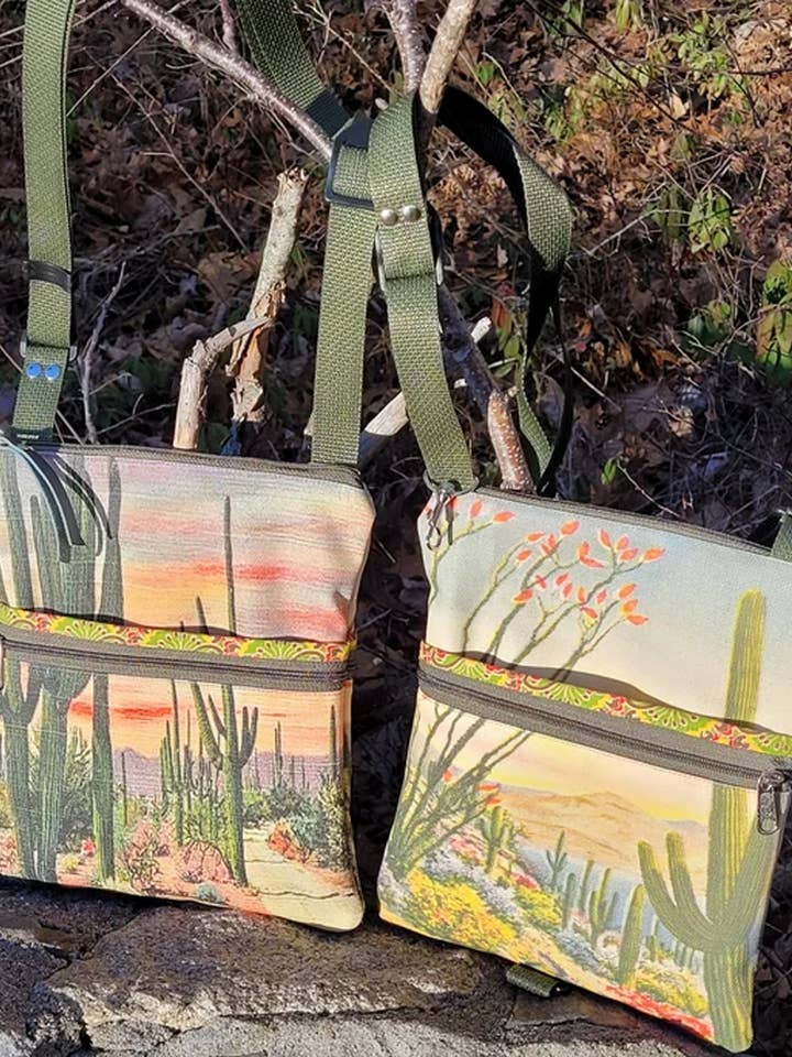 Desert Cactus Large Travel that converts to a Backpack for wholesale by Old Bagzz