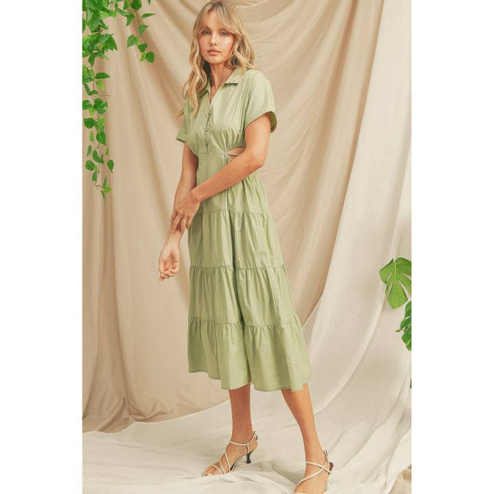Style Avenue Co. - Wholesale Dress - Women's - Surplice Dress Long Sleeve Maxi Dress