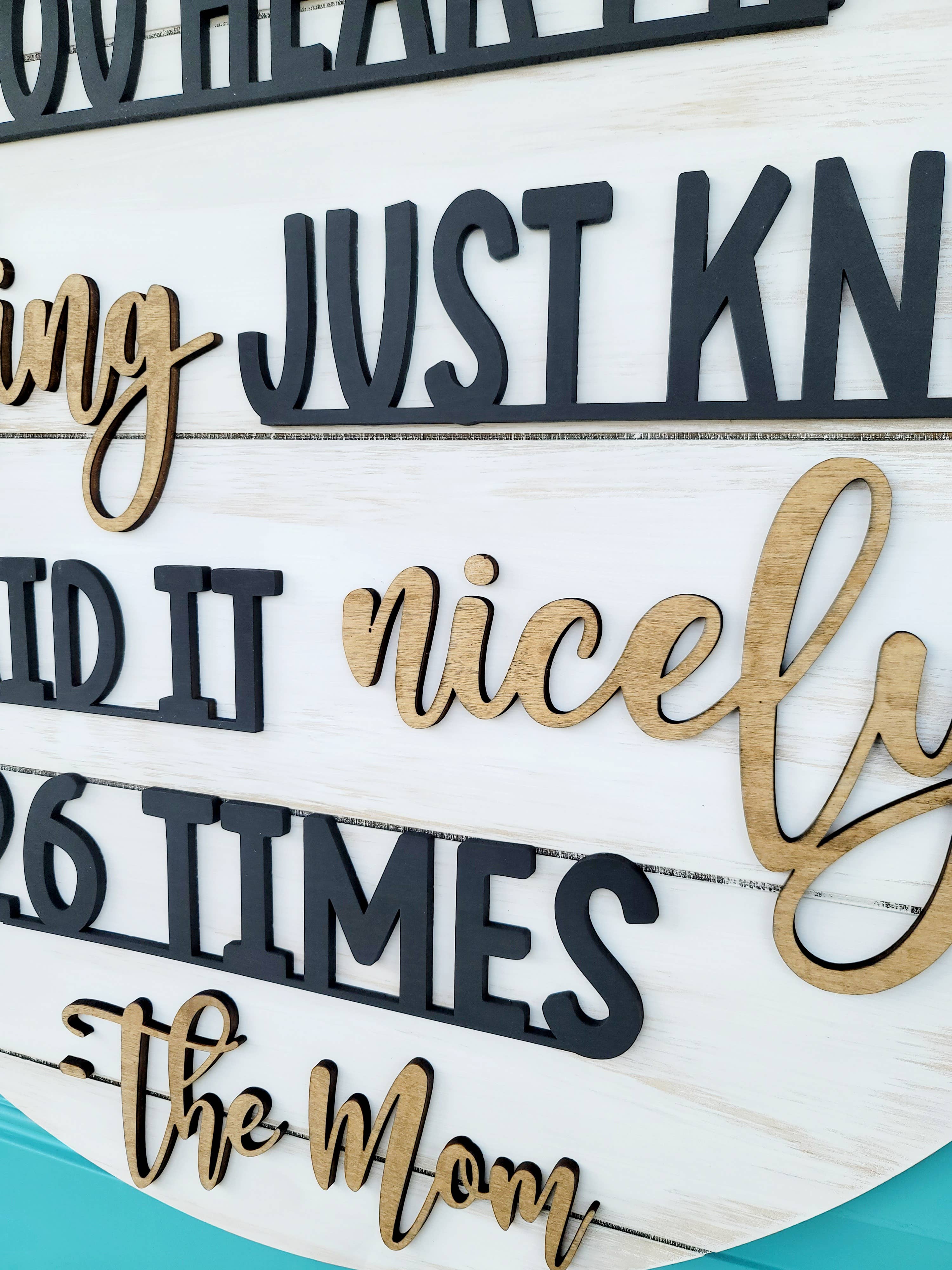 Teal Moon Creations – Großhandel Bastelset – DIY Der Mama-Türhänger2