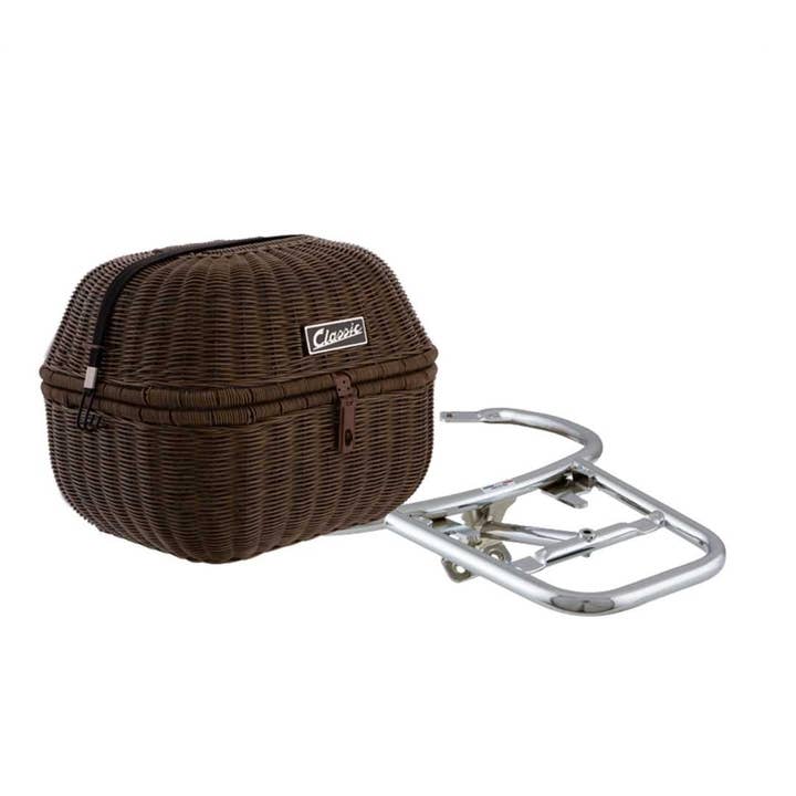 Falan Parts - Wholesale Biking Accessories - Luggage Basket Kit SIP dark brown | Vespa Primavera/Sprint