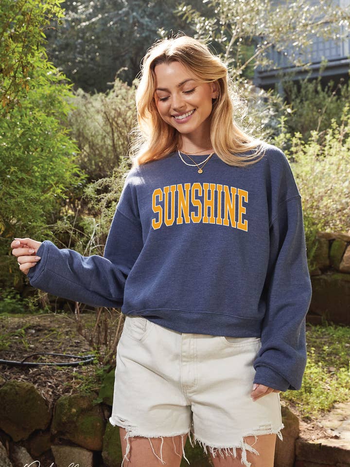 SUNSHINE Mid Graphic Sweatshirt for wholesale by OAT COLLECTIVE