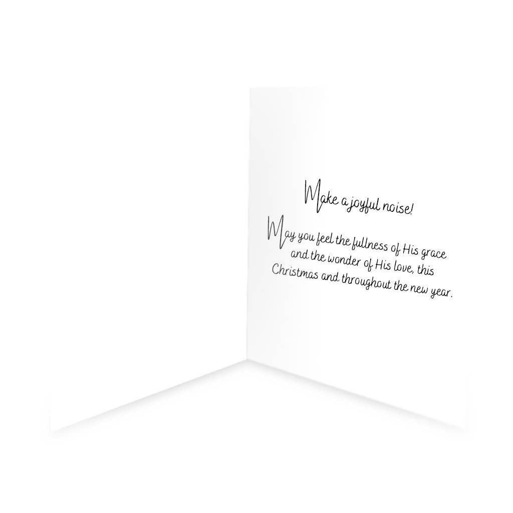 CheerNotes Greeting Cards & Stationery - Wholesale Kerstkaartje - Joyful Noise - Op geloof gebaseerd | Religieuze kerstkaart1