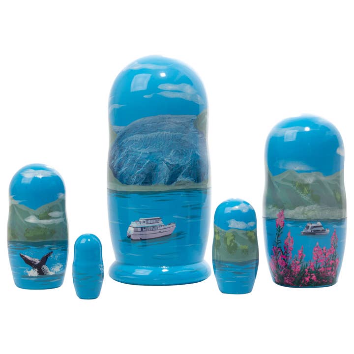 Golden Cockerel - Wholesale Doll - Kids - Kenai Fjords Nesting Doll 5pc./6”3