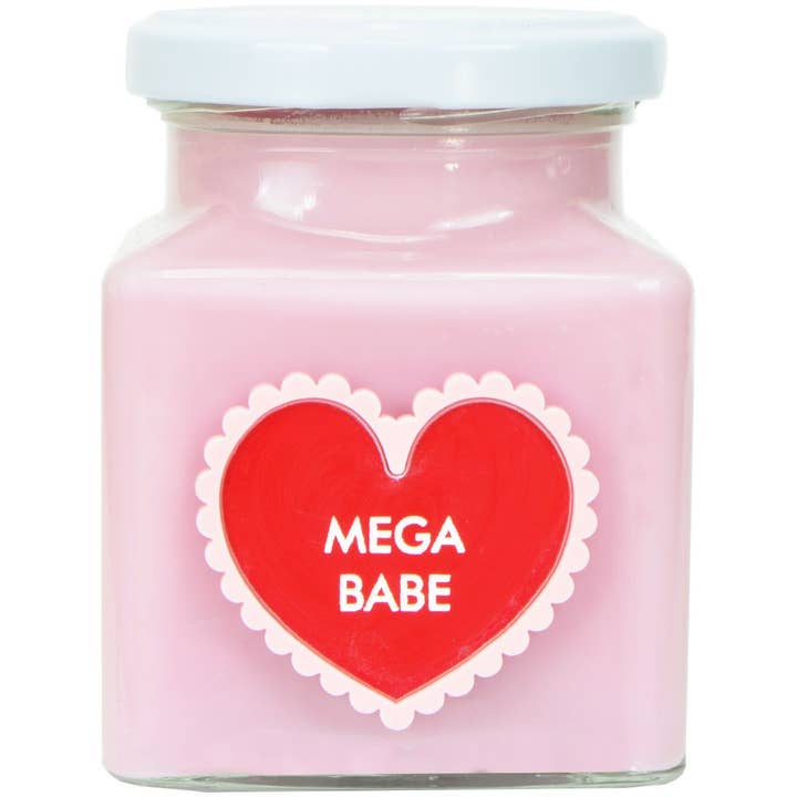 Rose Velvet Mega Babe Heart Candle for wholesale by Flamingo Candles