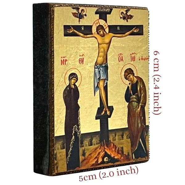 The Art of the Icon - Wholesale Wall Cross - The Crucifixion Silk Screen Icon Magnet1
