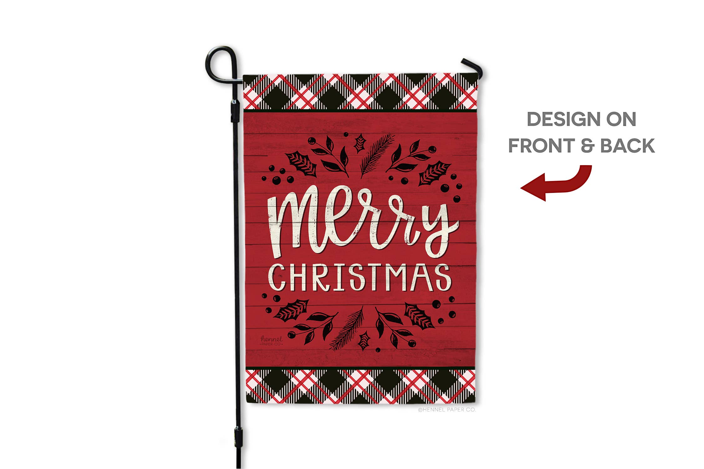 Hennel Paper Co. - Wholesale Flag - Garden Flag - Merry Christmas4