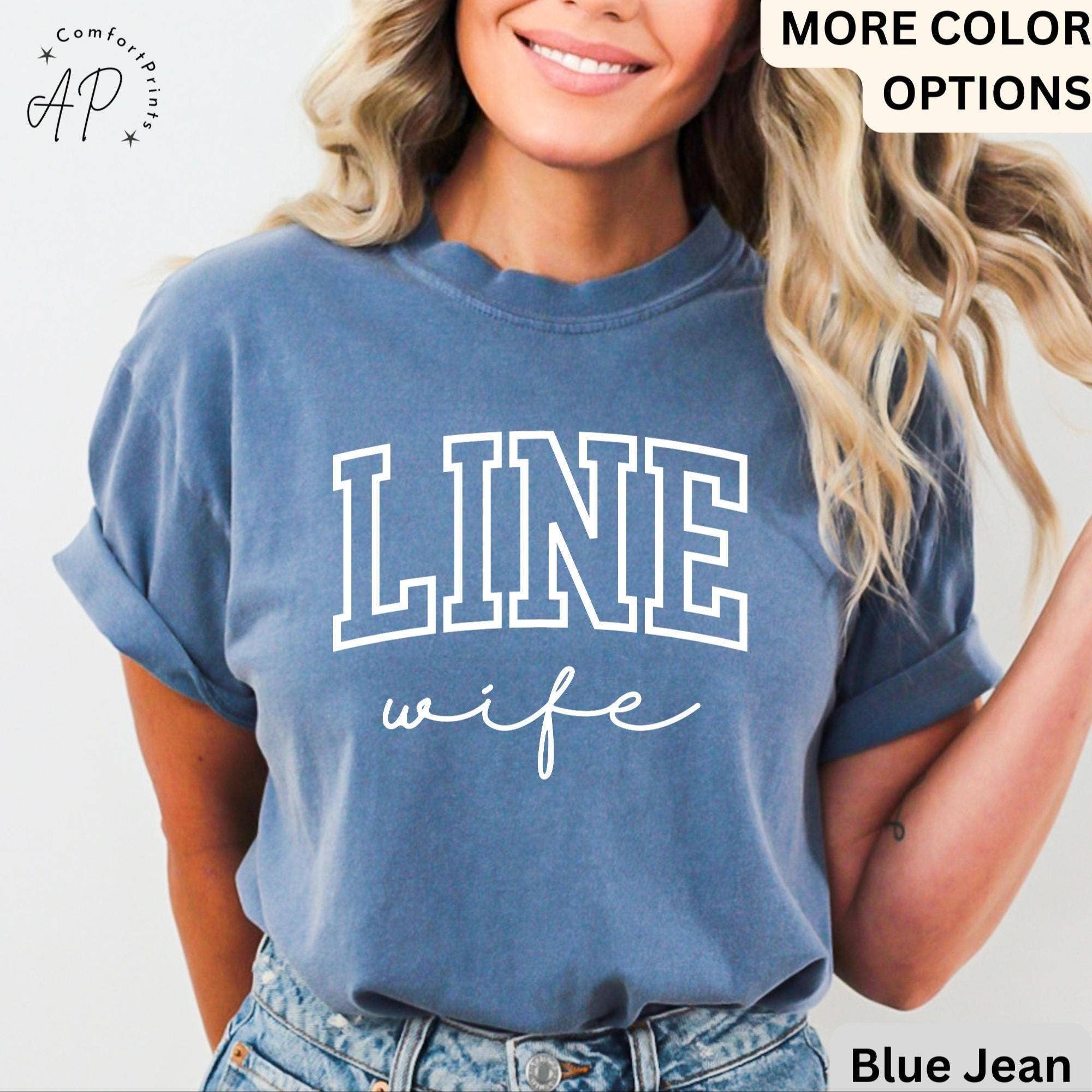 APComfortPrints - Wholesale Screen Printed T-Shirt - Women's - Line Wife Comfort Colors® Shirt, Lineman Wife T-Shirt, Linewife Tee, Gift for Electrician Spouse4