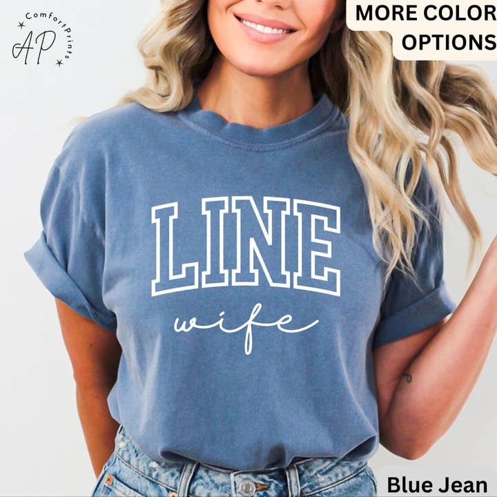 APComfortPrints - Wholesale Screen Printed T-Shirt - Women's - Line Wife Comfort Colors® Shirt, Lineman Wife T-Shirt, Linewife Tee, Gift for Electrician Spouse
4