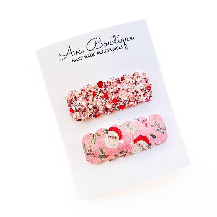 Weihnachts-Schnappclip-Set - Santa Snap Clip für den Großhandel von Ava Bowtique