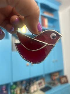 Stained glass stars and Talavera – wholesale Suncatcher – Handmade Stained Glass Birds – 1.5” Colorful Suncatcher Orna7