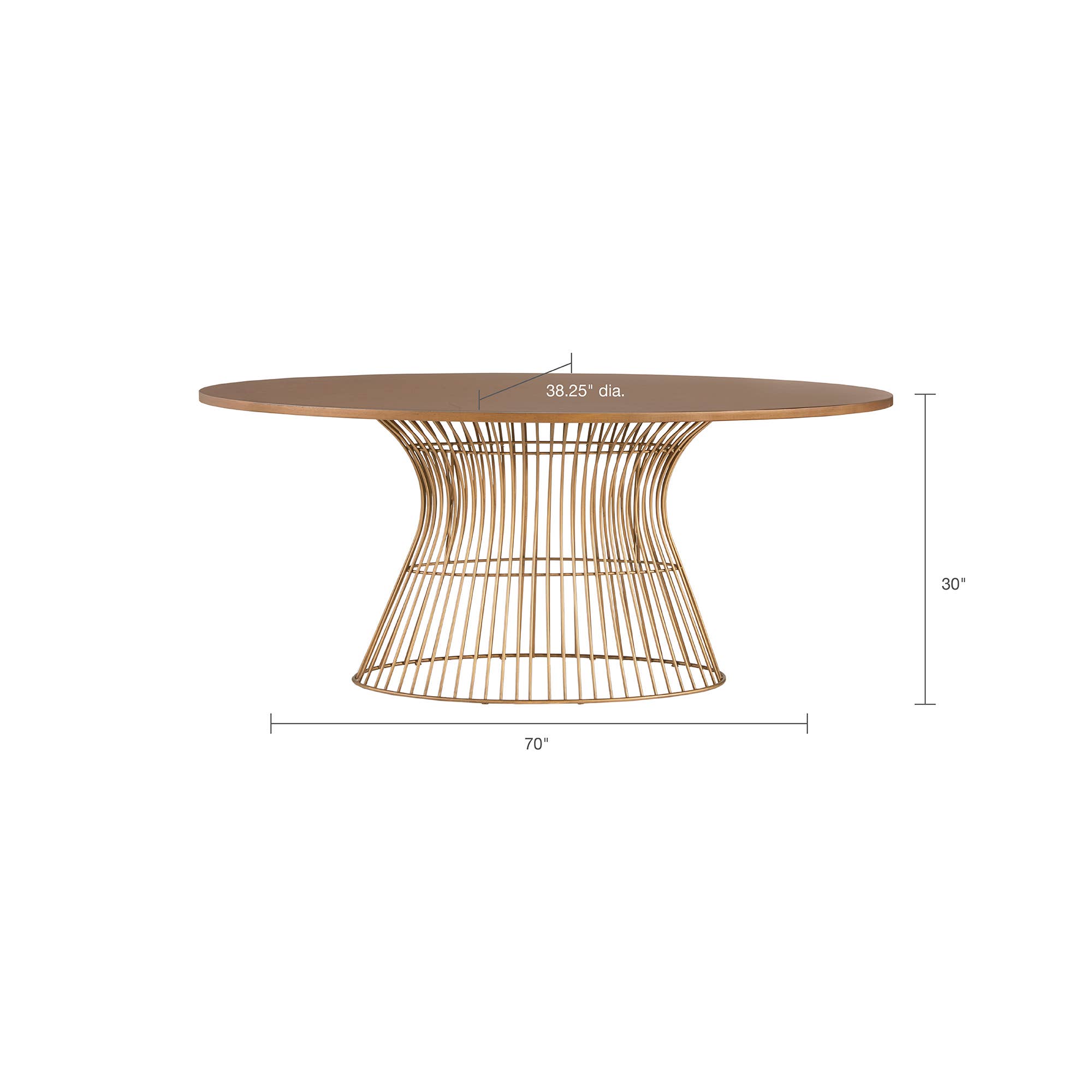 Olliix - Wholesale Coffee Table - Antique Bronze Oval Dining Table Seats 6*5