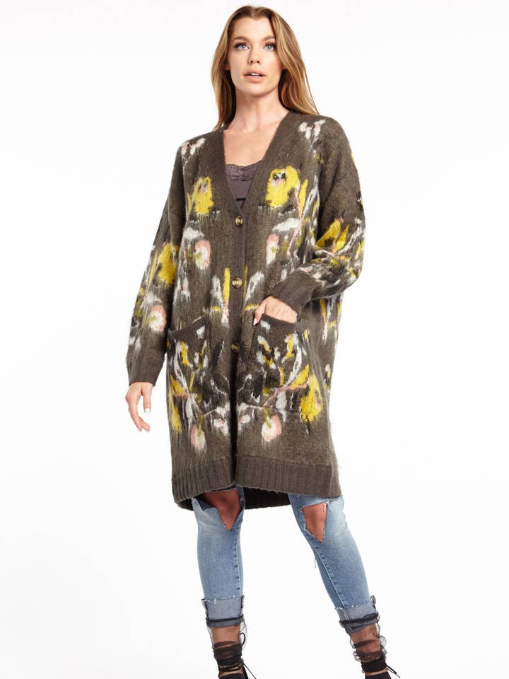 Aratta - Wholesale Cardigan - Women's - Dark Night Sweater Cardigan0