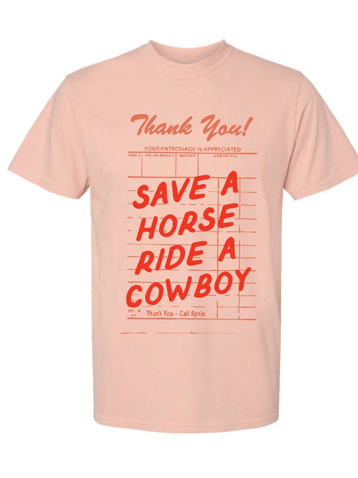 Salva um Cavalo, Monta um Cowboy T-shirt Western por atacado de Camo Girl Outfitters