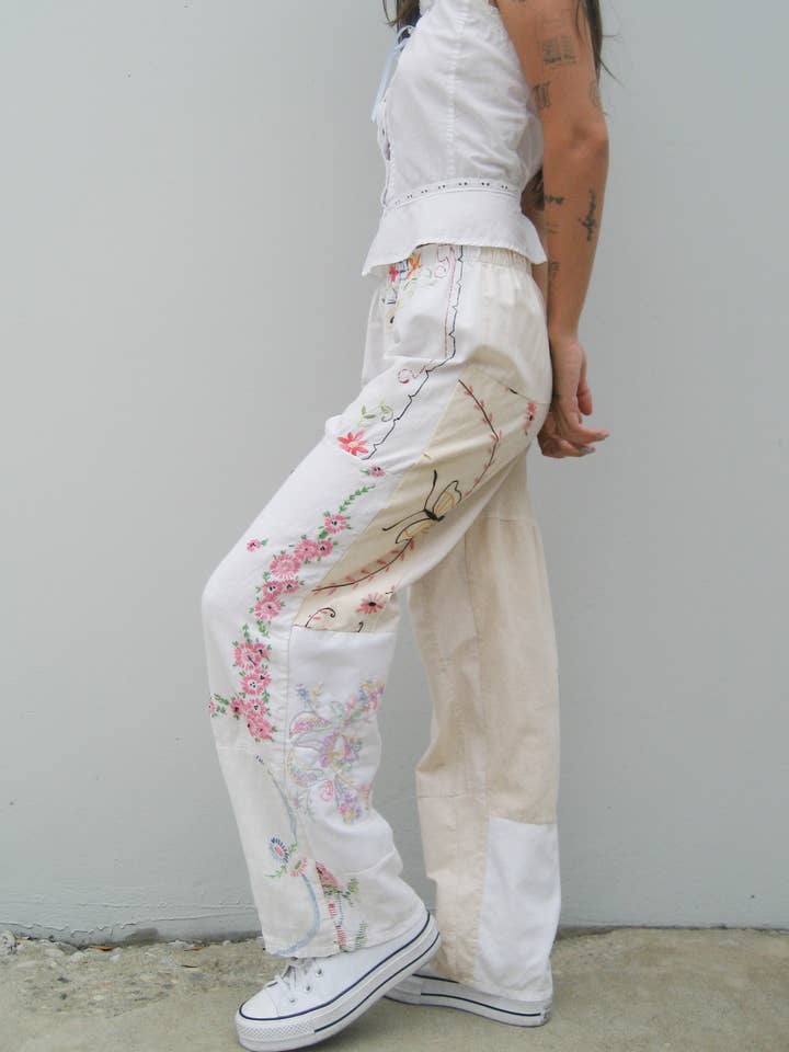 American Recycled Clothing - Wholesale Pants - Women's - Embroidered Pieced Pant Bundle
