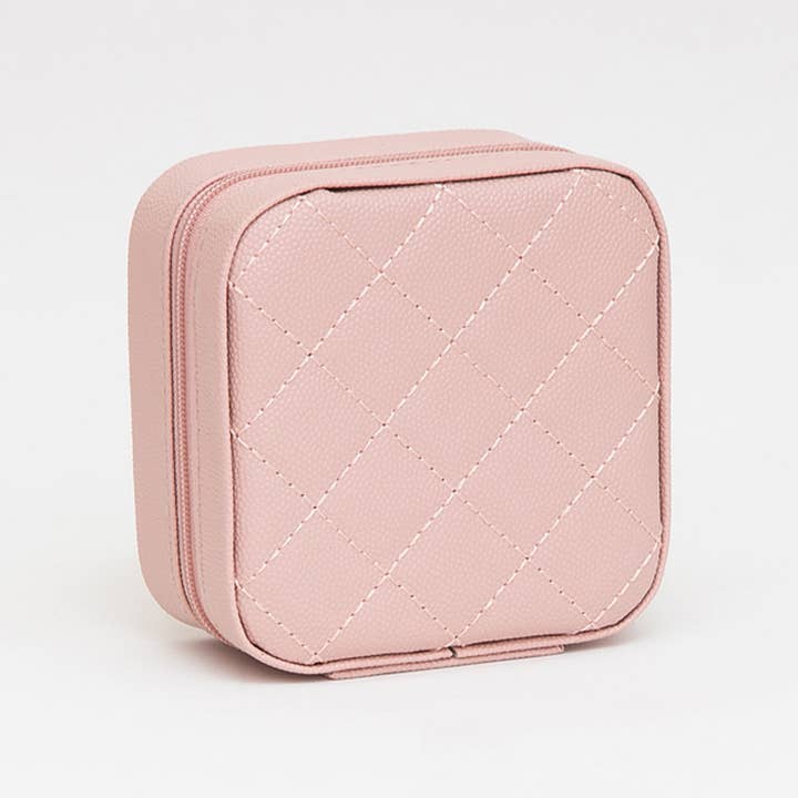 Sensibling Corp. - Wholesale Jewelry Box/Organizer - Faux Caviar Leather Portable Square Jewelry Box