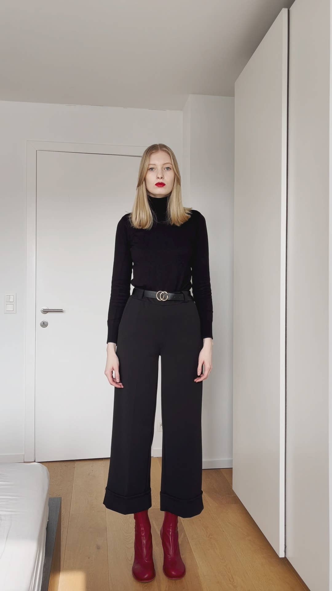 NINEF - Wholesale Pants - Women's - Urban Elegance Trousers with Belt - Vibrant Pink