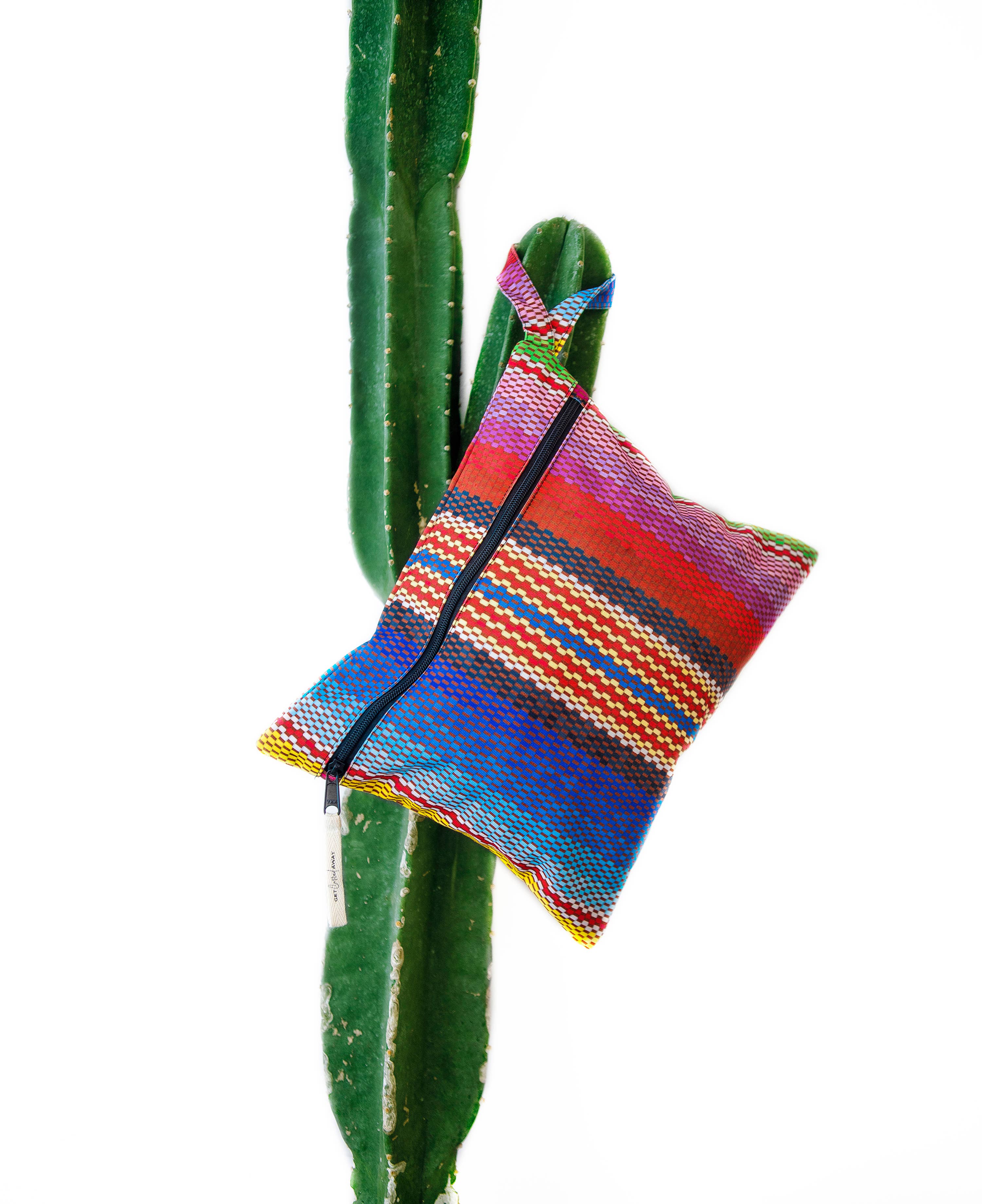 Various prints and solid colors available Mexican Blanket Wristband Wet Bag for wholesale on Faire1