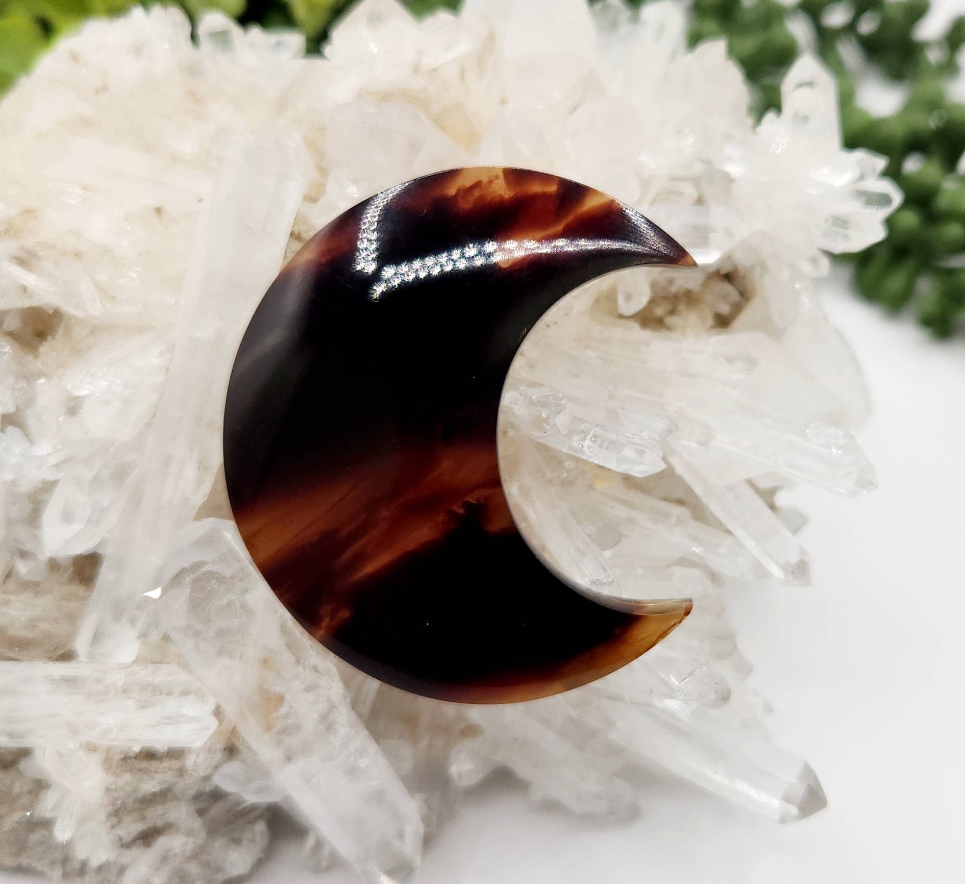 Meraki Gemstones - Wholesale Spiritual Stone/Crystal - Amber Moon Shape (Approximately 50mm) 100% Natural Amber8