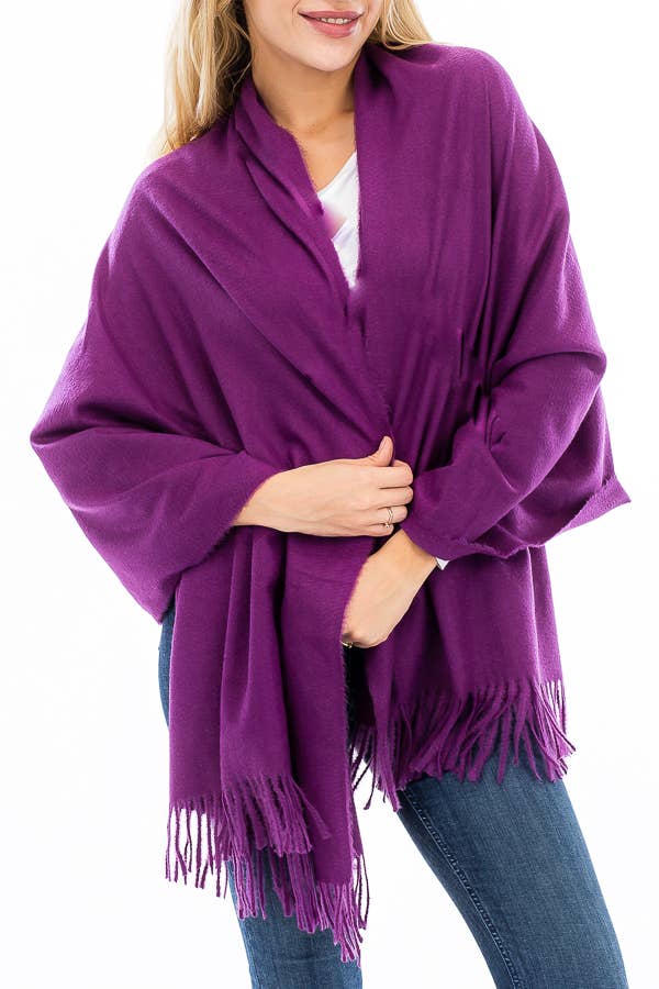 Cap Zone - Wholesale Sjaal - Dames - Oversized sjaal en omslagdoek van echt ongeverfde wol en sky cashmere12