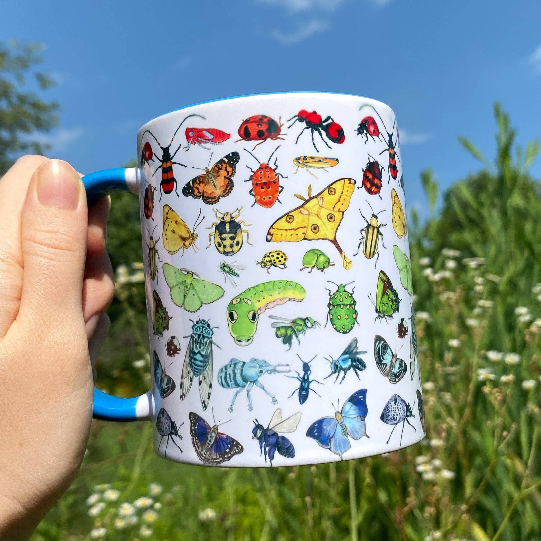 Allison Stoiser Art – Engroshandel Kaffekrus – Regnbue Insekter Stolthed 11oz Keramikkrus2