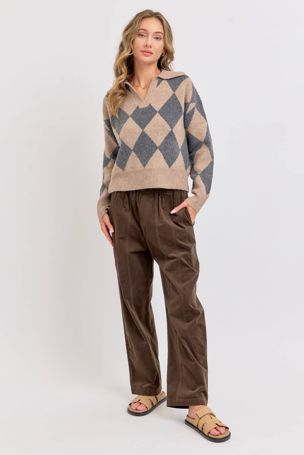 Sweet Lovely by Jen - Wholesale Pants - Women's - EASY CASUAL EVERYDAY PULL-ON RELAXED  CORDUROY PANTS 47