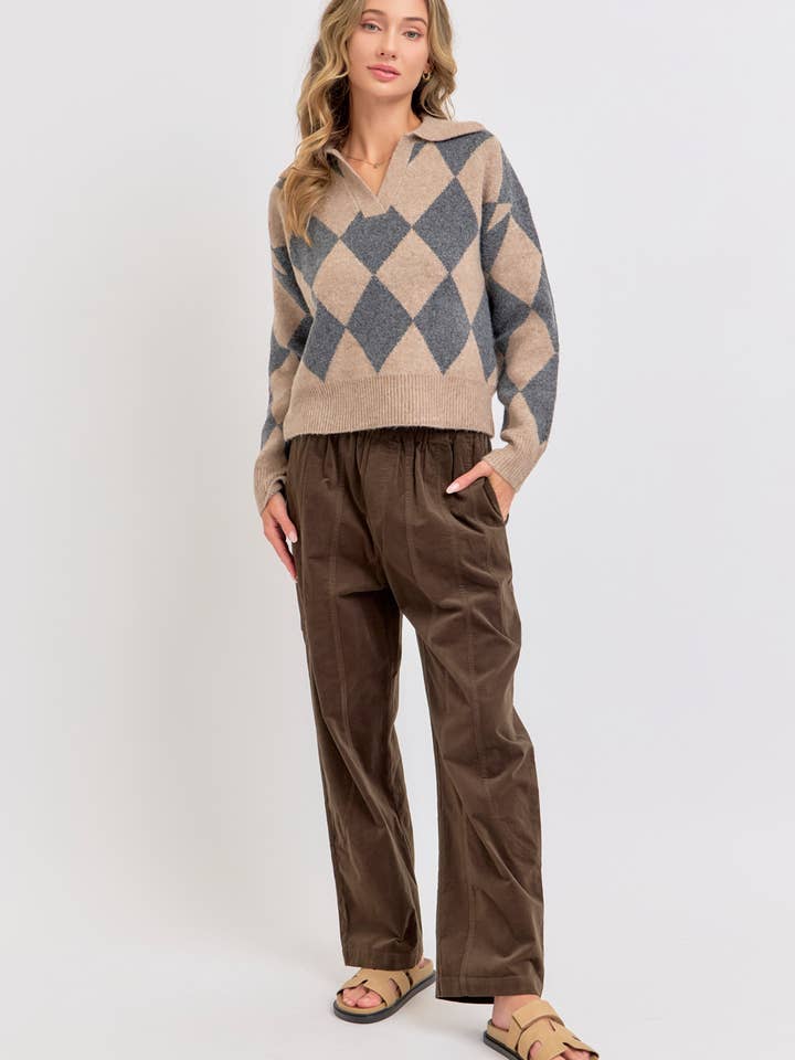 Sweet Lovely by Jen - Wholesale Pants - Women's - EASY CASUAL EVERYDAY PULL-ON RELAXED CORDUROY PANTS 47