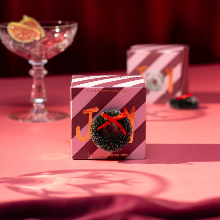 Zesty Lemons - Wholesale Tea light candles - Sparkle Season: Joy Tea Lights (Box of 2) - Spiced Clementine1