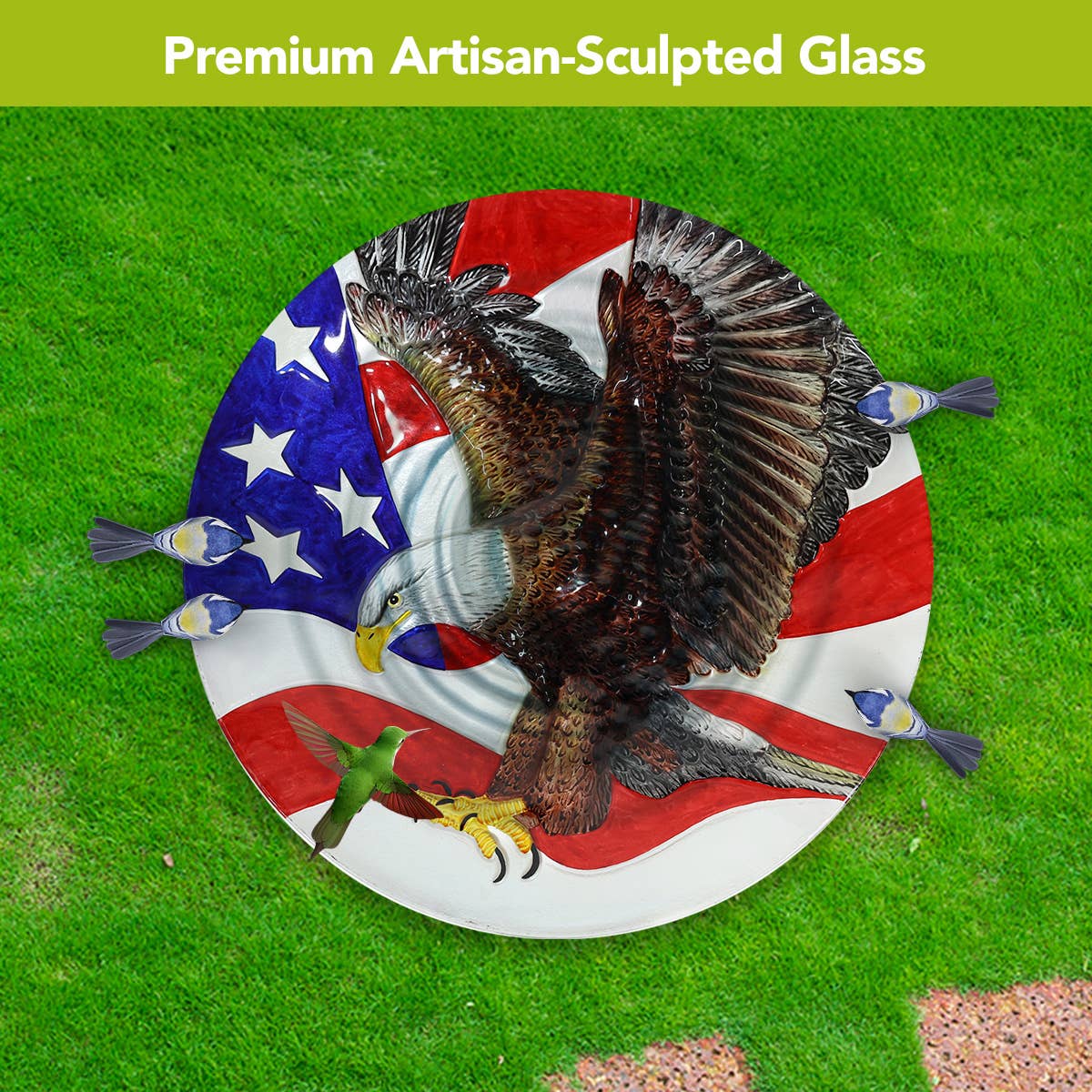 Briarwood Lane - Wholesale Bird Bath - Freedom Eagle Glass Birdbath3