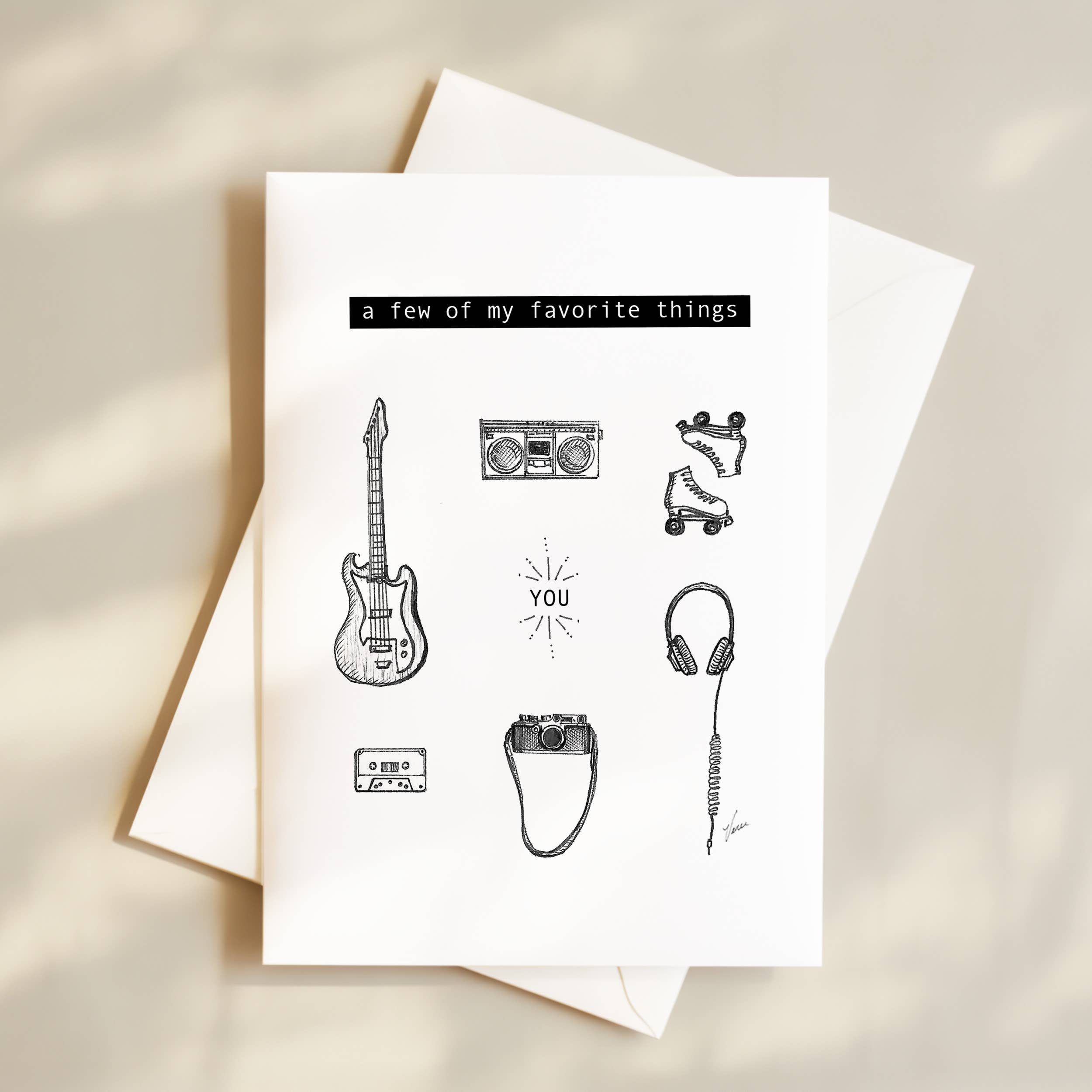 Vanee.ink - Wholesale Stationery/Notecard Set - Favorite Things Notecard1