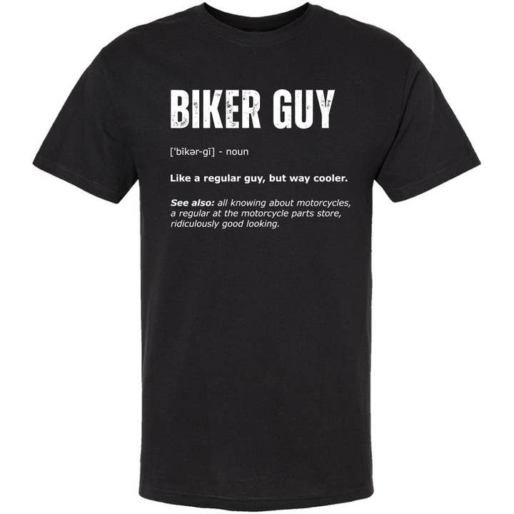 Biker Guy T-Shirt for wholesale by Jailbird Designs
