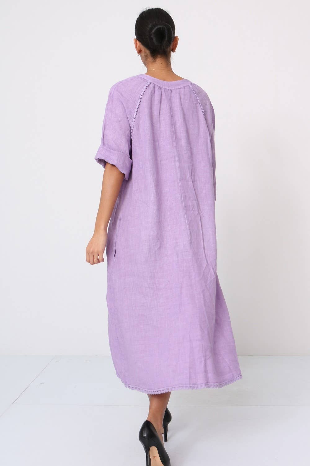 LÉA & LUC - Wholesale Dress - Women's - Long dress in 100% linen REF.716149