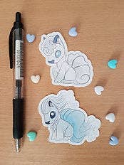 Ellesdoodlebox – wholesale Sticker – Pokemon Alola Ninetales Vulpix Geeky Sticker1