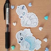 Ellesdoodlebox – wholesale Sticker – Pokemon Alola Ninetales Vulpix Geeky Sticker1