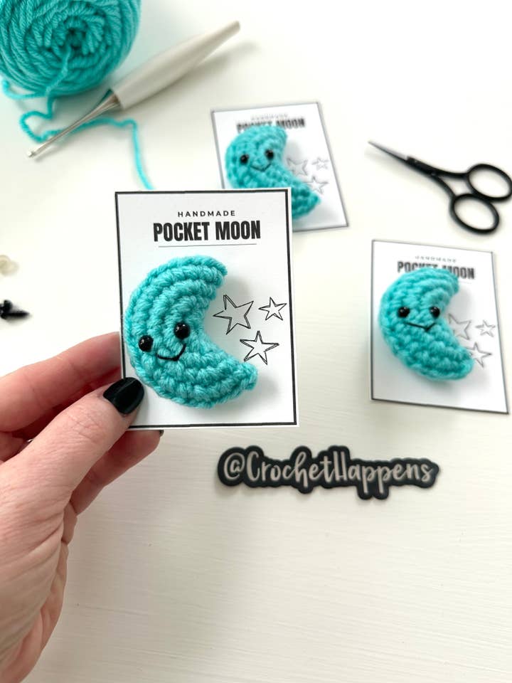 Pocket Moons - Set of 8 - Made to Order for wholesale by Crochet Happens