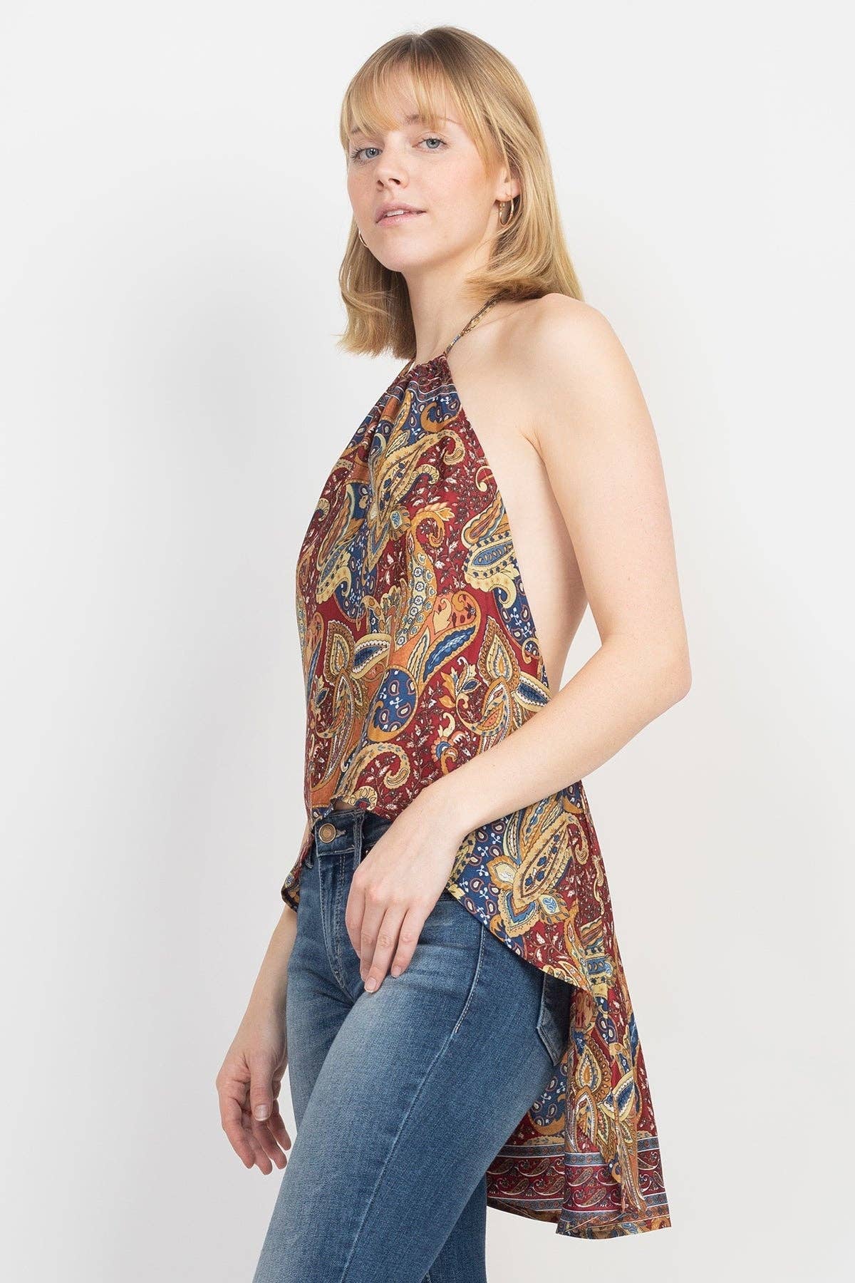 Lakhays Collection Inc. - Wholesale Blouse - Women's - Flowy Backless Halter Top3