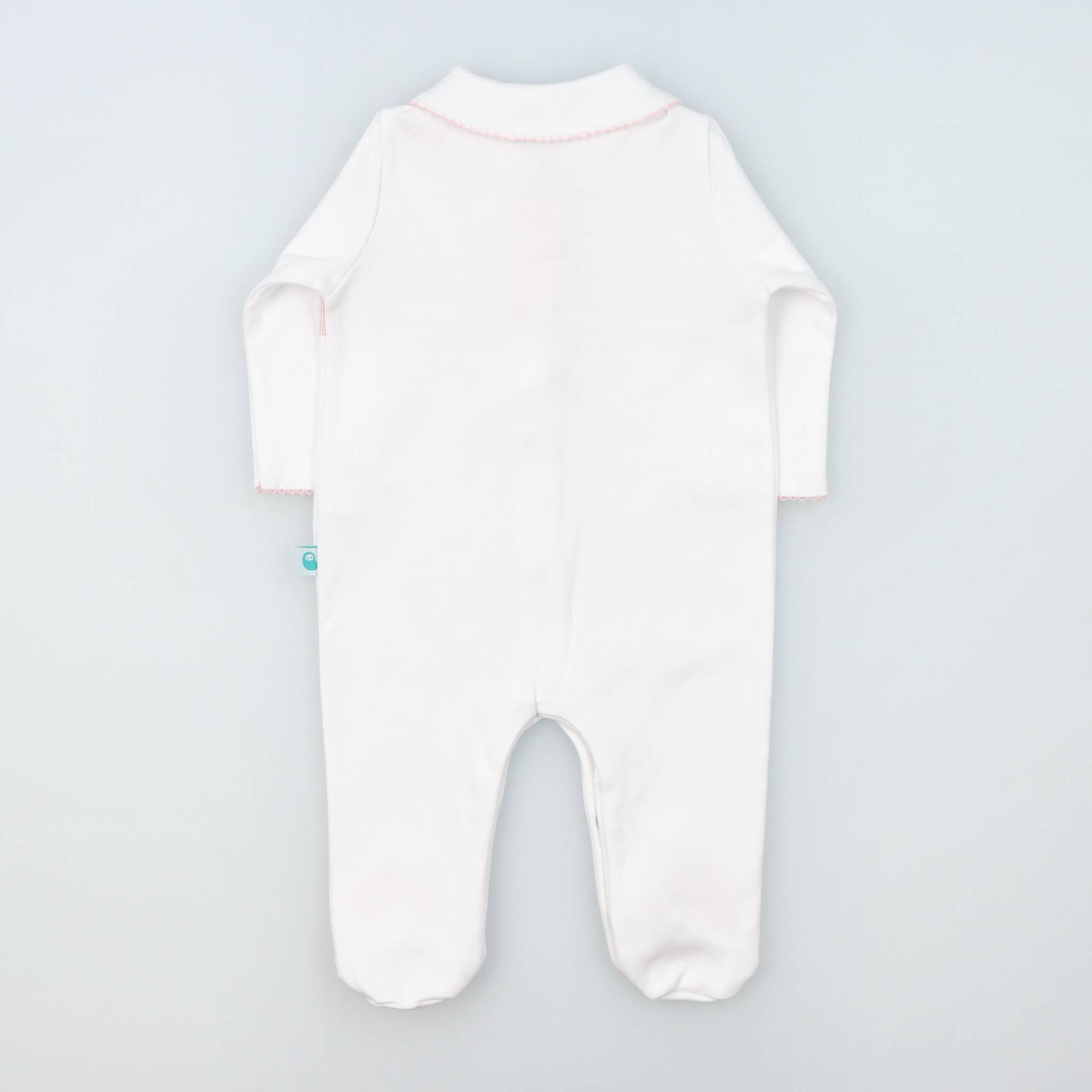 Bean Baby Clothes – wholesale Jumpsuit – Baby – Cotton BabyGrow with Striped Collar, Chest, and Feet6