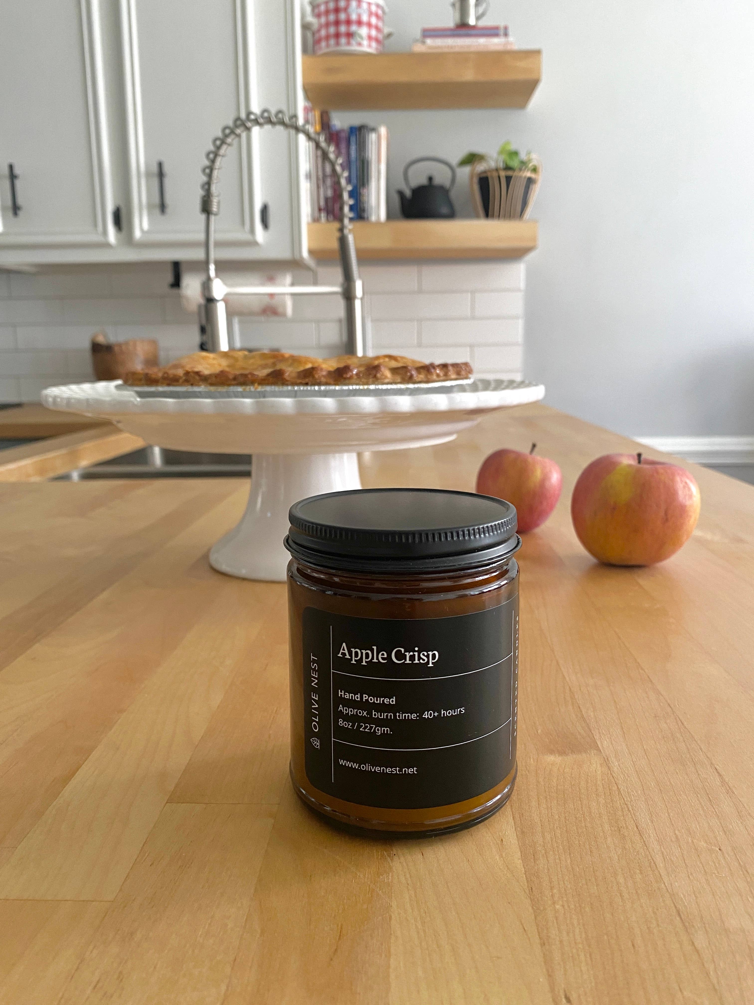 OLIVE NEST - Wholesale Jar/Filled Candle - FALL Favorite Apple Crisp Soy Blend Wood Wick Candle2
