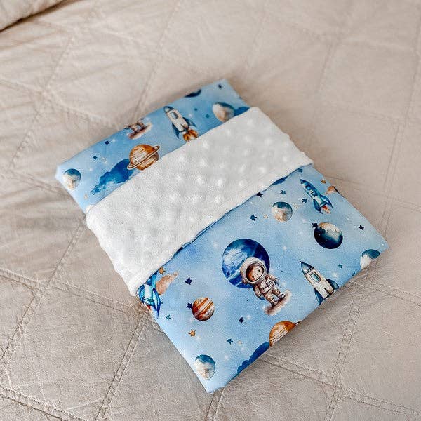 Manta para cochecito Space Rockets Minky para venta al por mayor de SNUGGLY JACKS