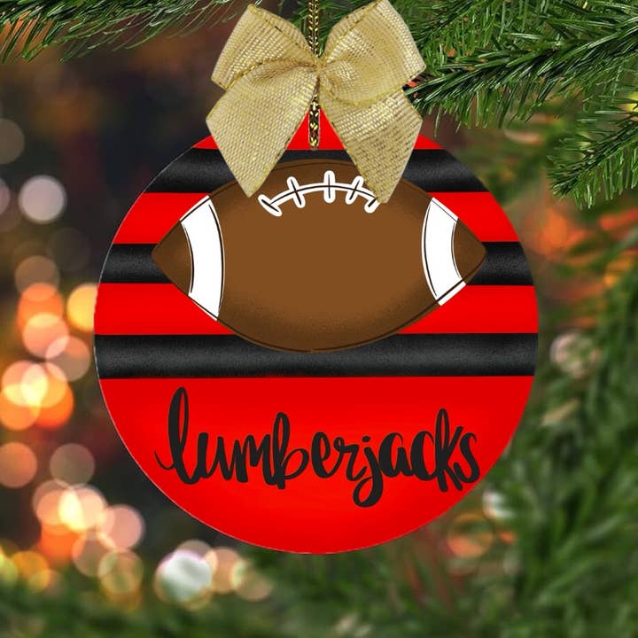 on the Bayou - Wholesale Ornament - Custom football High school mascot Christmas ornaments