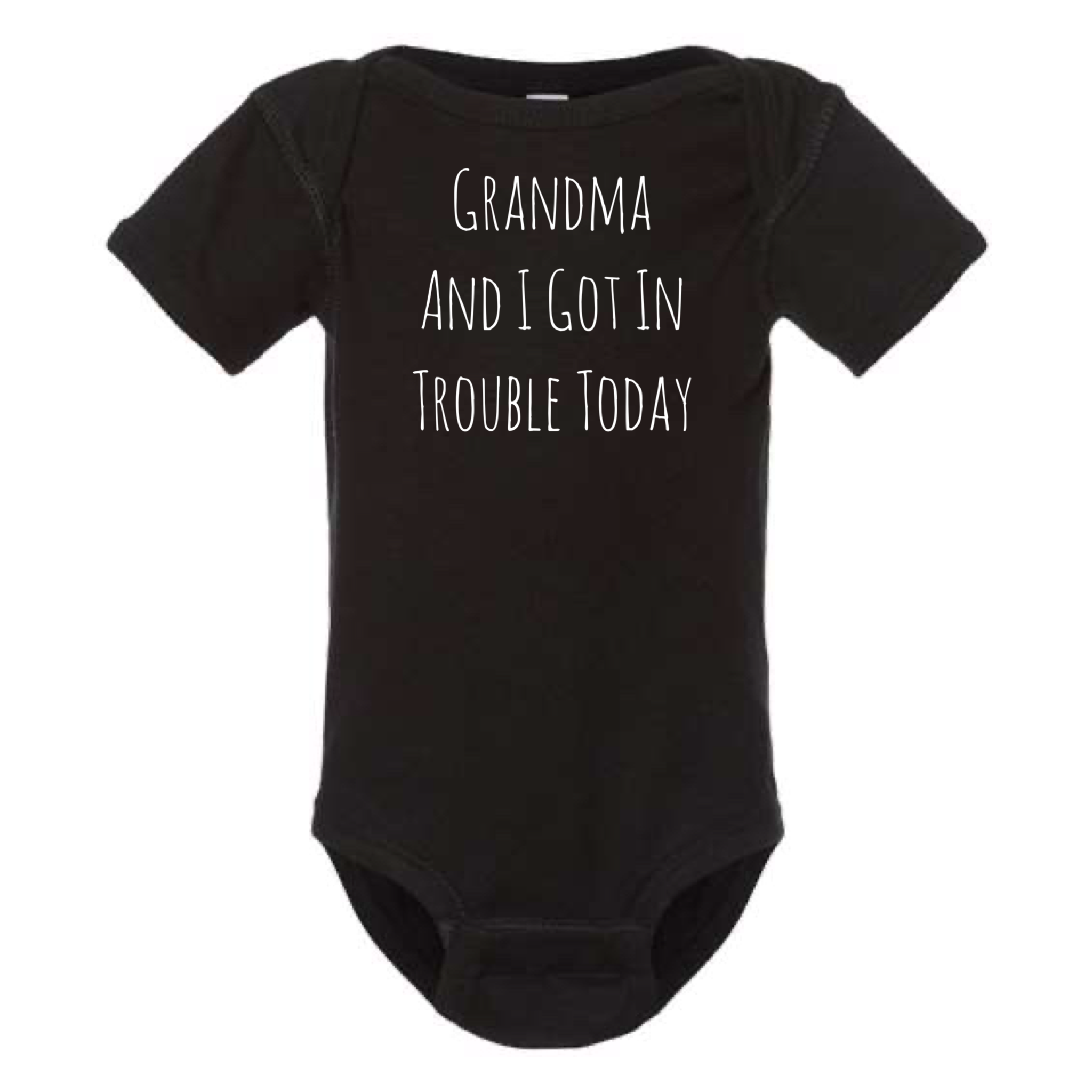dkhandmade - Wholesale Bodysuit (Non-Footed) - Baby - GRANDMA AND I GOT IN TROUBLE TODAY BABY ONESIE10