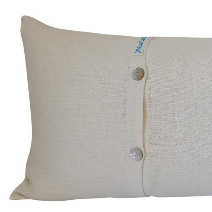 JANELA D'ALMA - Vente Housse de coussin - Housse de Coussin Rectangulaire en Lin Mandala3